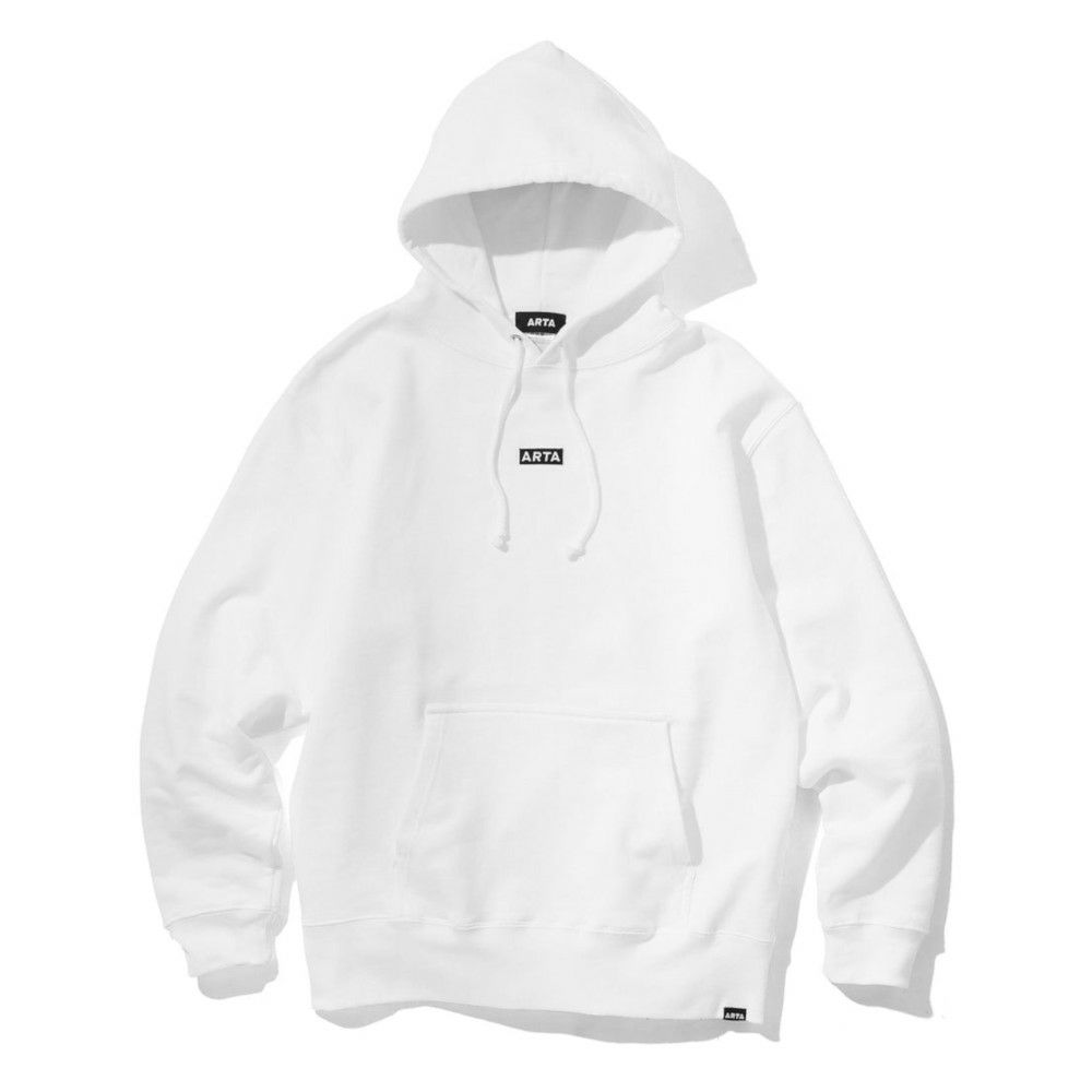 ARTA｜ARTA ボックス ロゴ スウェット フーディ｜ホワイト