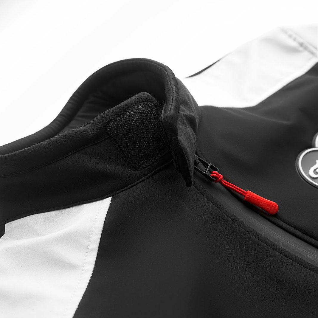 Fuel Motorcycles｜パトロール ソフトシェル ジャケット｜ファブリック｜ブラック×ホワイト