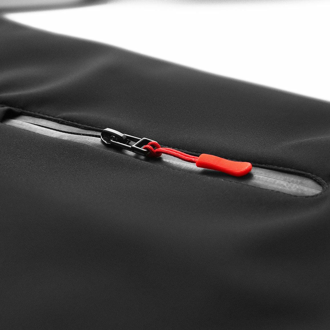 Fuel Motorcycles｜パトロール ソフトシェル ジャケット｜ファブリック｜ブラック×ホワイト