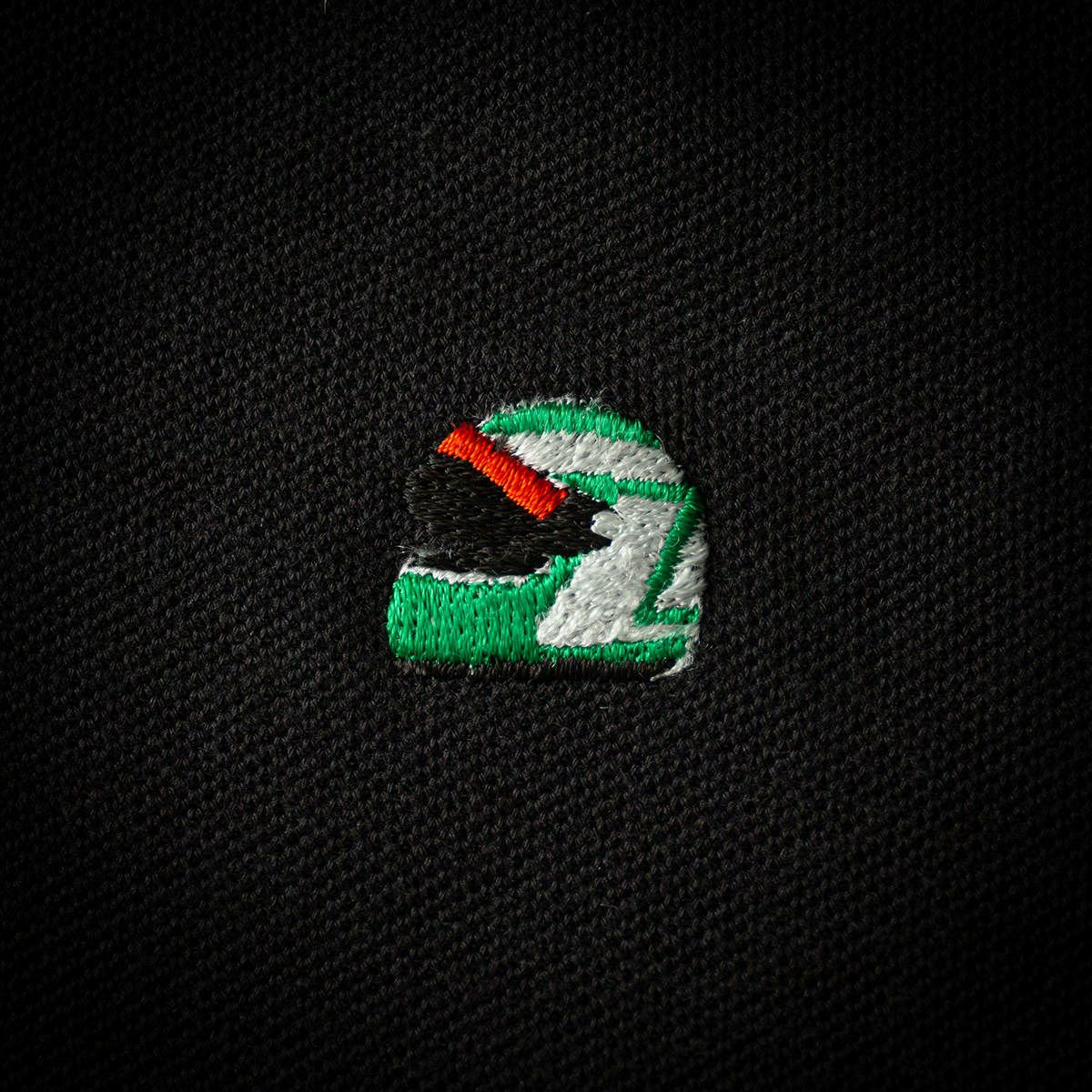 土屋圭市｜ヘルメット ポロシャツ｜ブラック