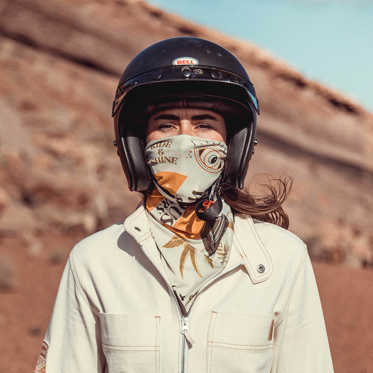 WILDUST｜モト スカーフ｜その他雑貨｜Ride＆Shine｜モデル着用