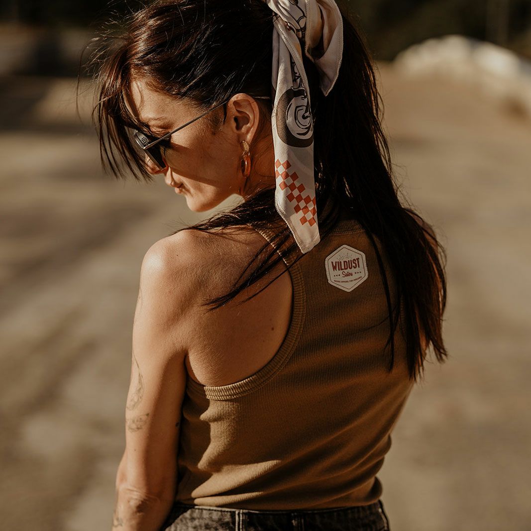 WILDUST｜モト スカーフ｜その他雑貨｜Vintage Racer｜モデル着用