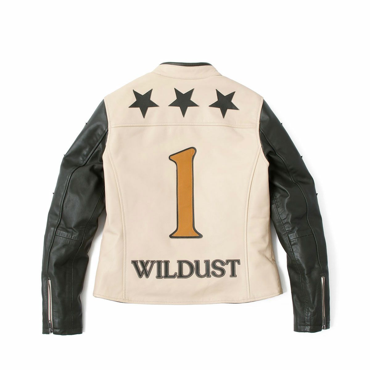WILDUST｜スター ＆ ストライプ レザー ジャケット｜レザー｜カーキ