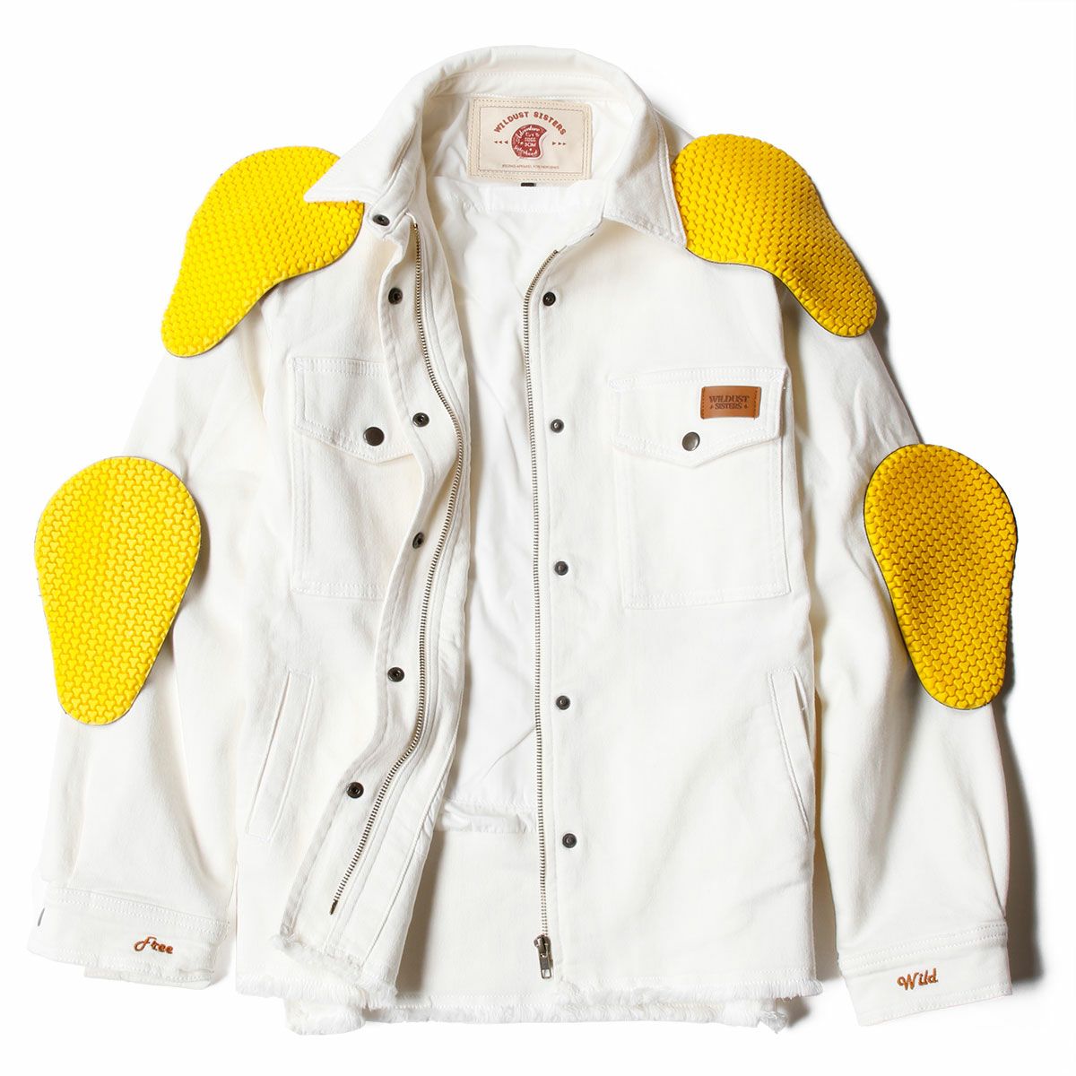 WILDUST｜アーマリス モト ジャケット｜ファブリック｜ホワイト