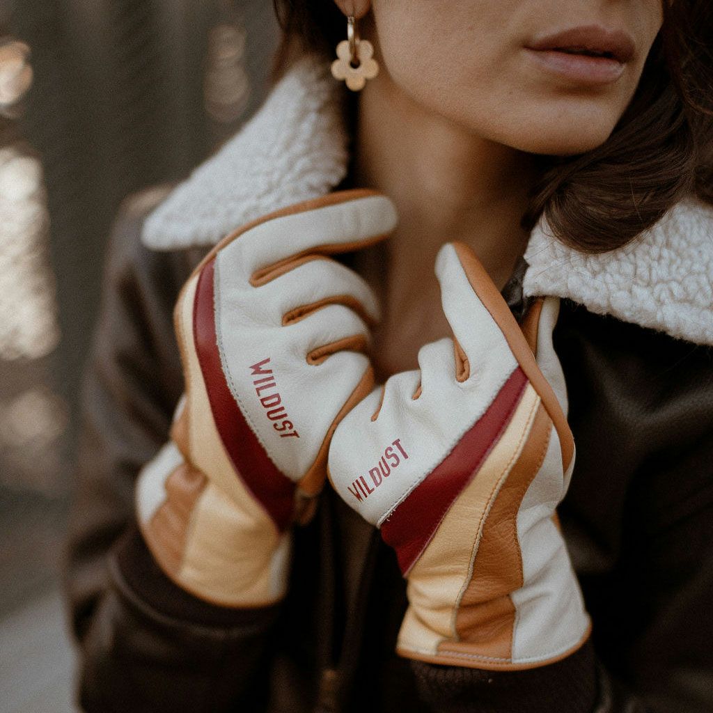 WILDUST｜モーターサイクル グローブ｜3シーズン｜ホワイト｜モデル着用