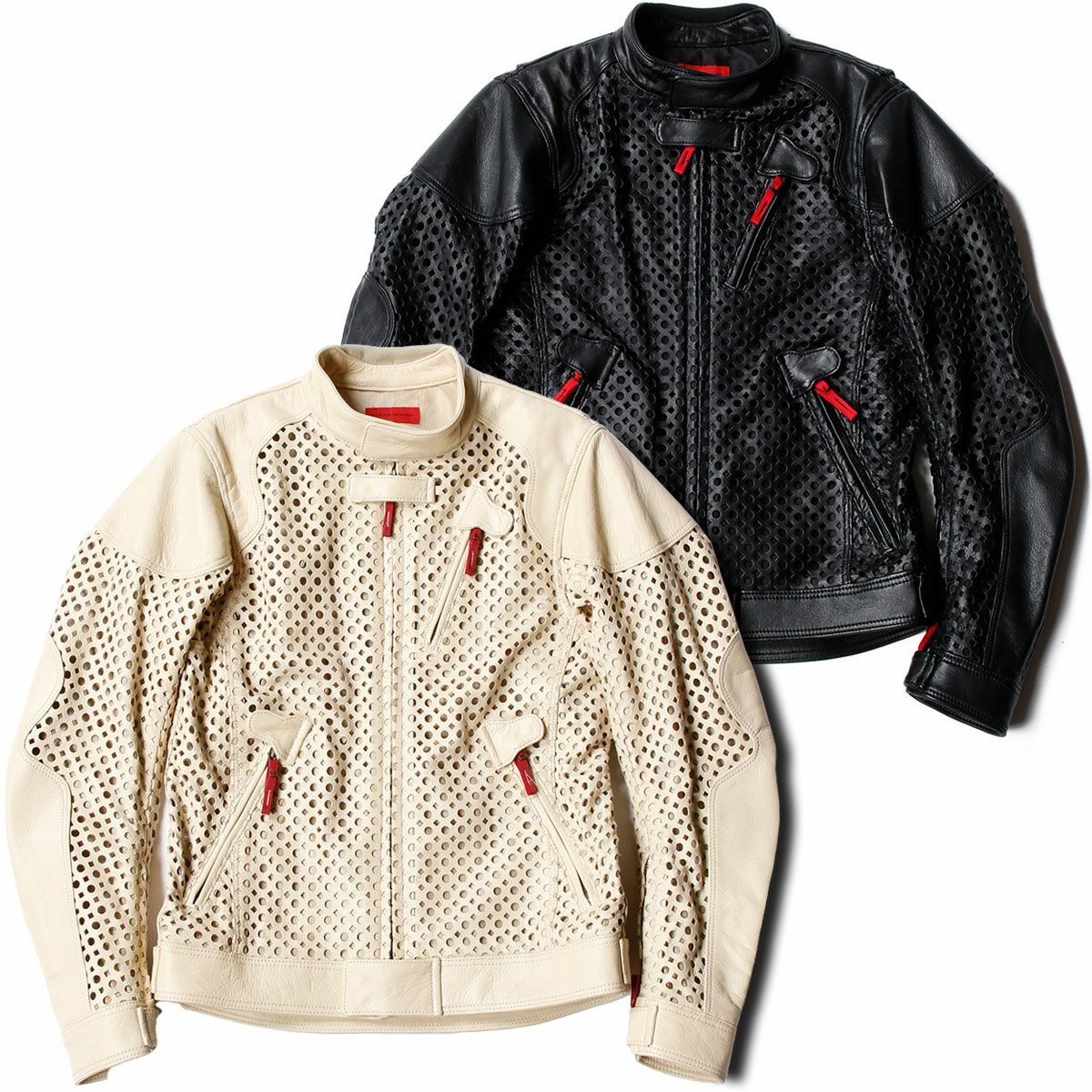 SHINICHIRO ARAKAWA｜パンチング レザー ジャケット｜レザー