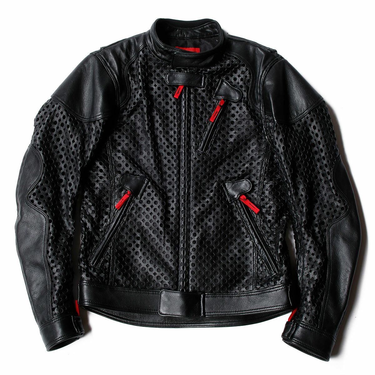 SHINICHIRO ARAKAWA｜パンチング レザー ジャケット｜レザー｜ブラック