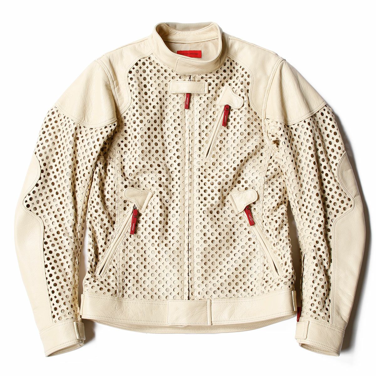 SHINICHIRO ARAKAWA｜パンチング レザー ジャケット｜レザー｜ベージュ