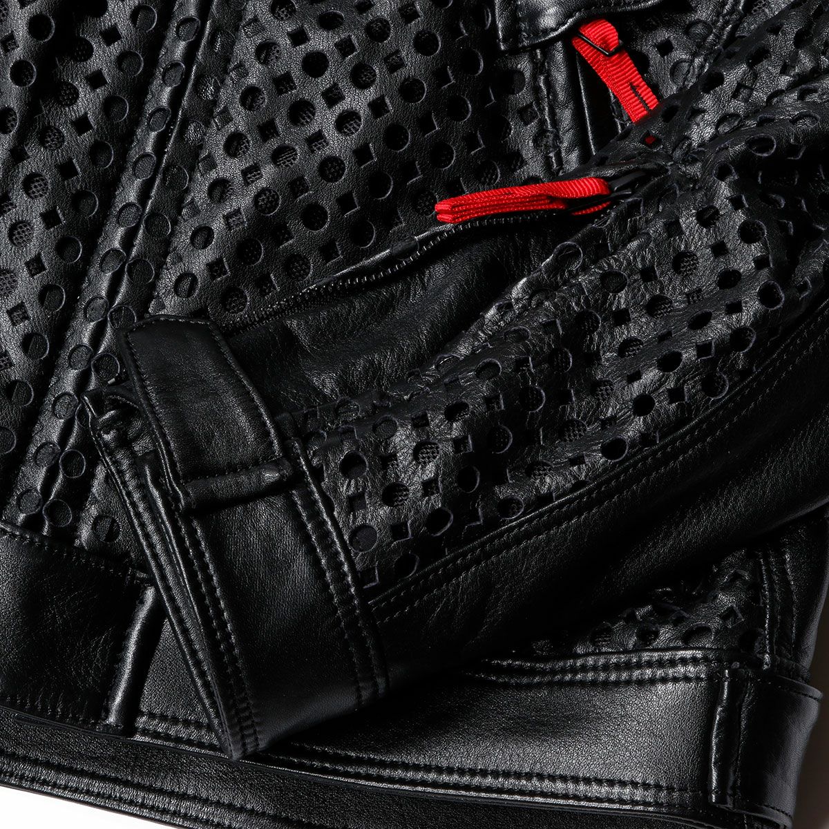 SHINICHIRO ARAKAWA｜パンチング レザー ジャケット｜レザー｜ブラック