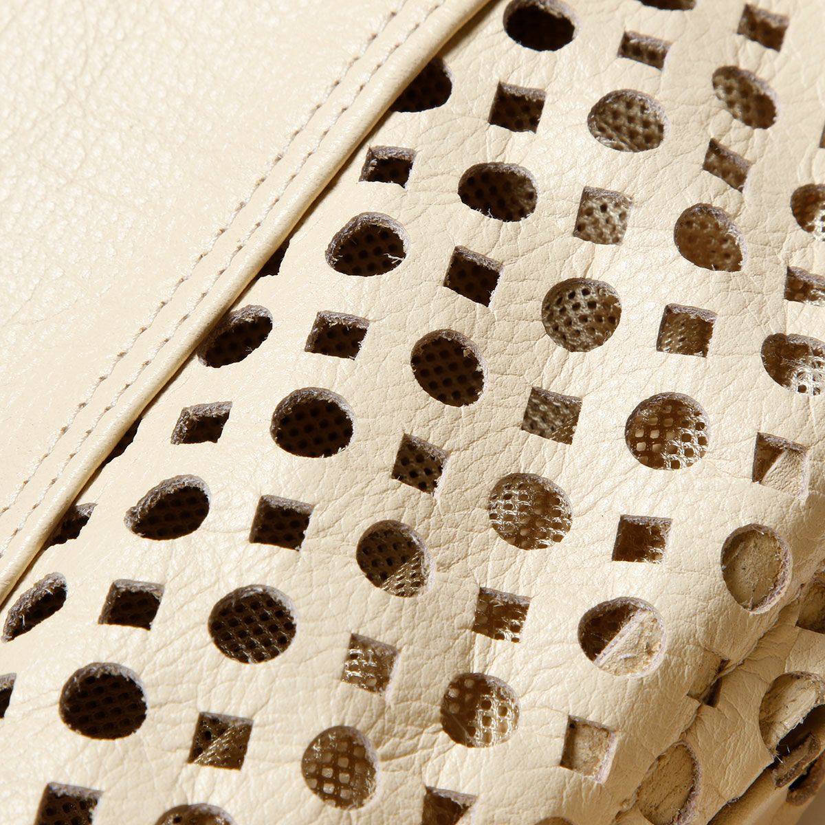 SHINICHIRO ARAKAWA｜パンチング レザー ジャケット｜レザー｜ベージュ