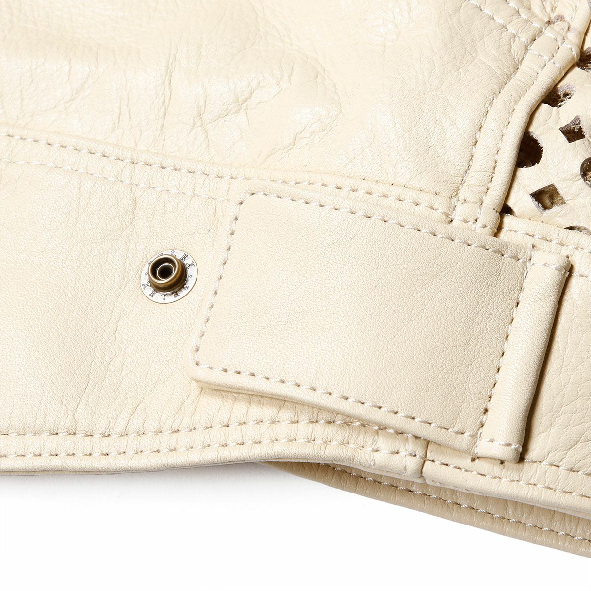 SHINICHIRO ARAKAWA｜パンチング レザー ジャケット｜レザー｜ベージュ