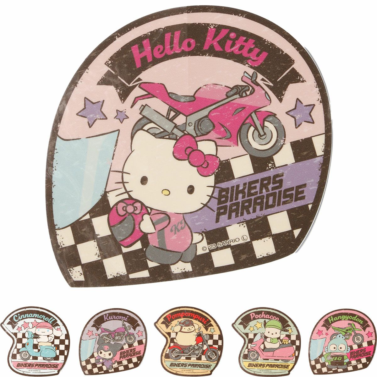 サンリオ｜ヘルメット型ステッカーL｜ステッカー