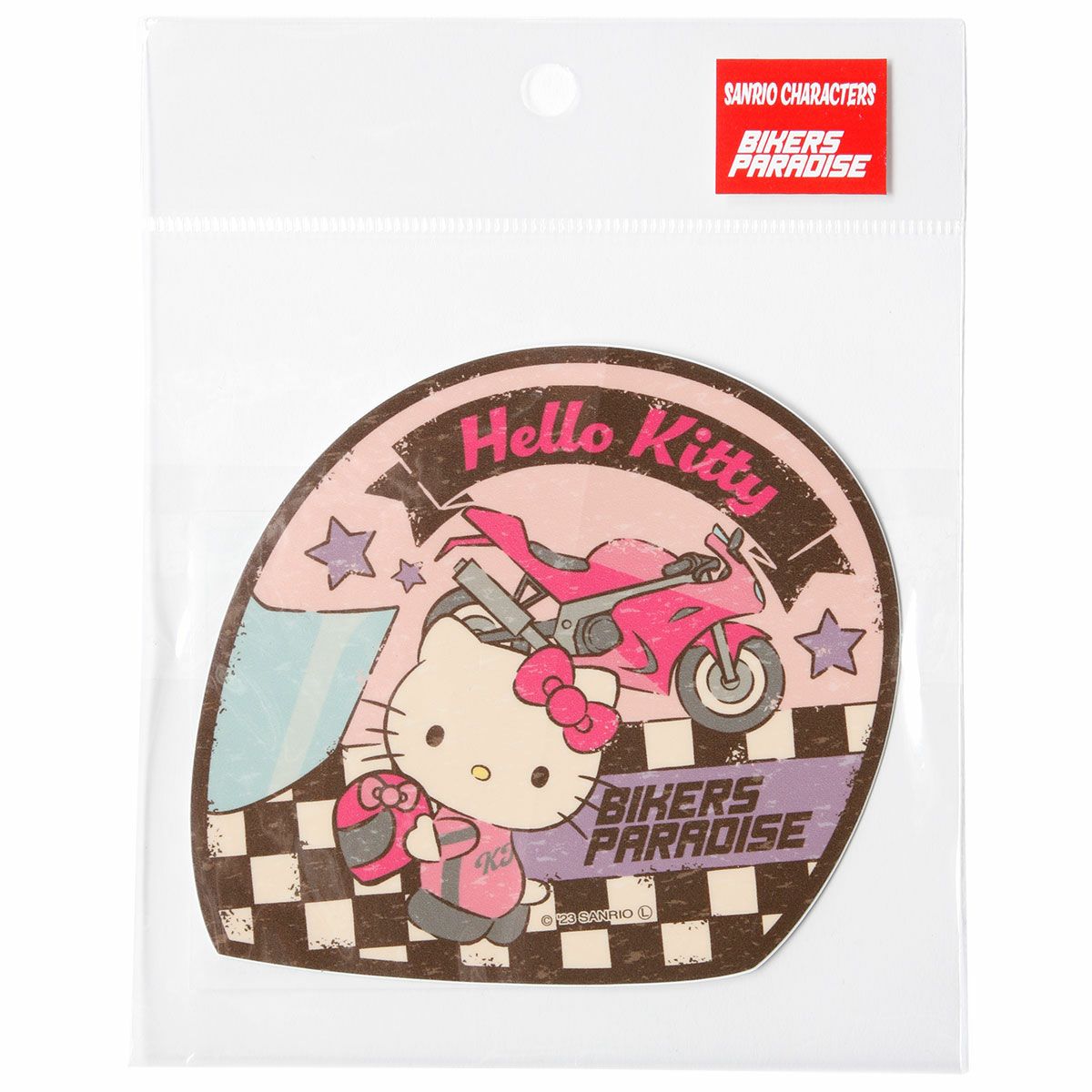 サンリオ｜ヘルメット型ステッカーL｜ステッカーハローキティ