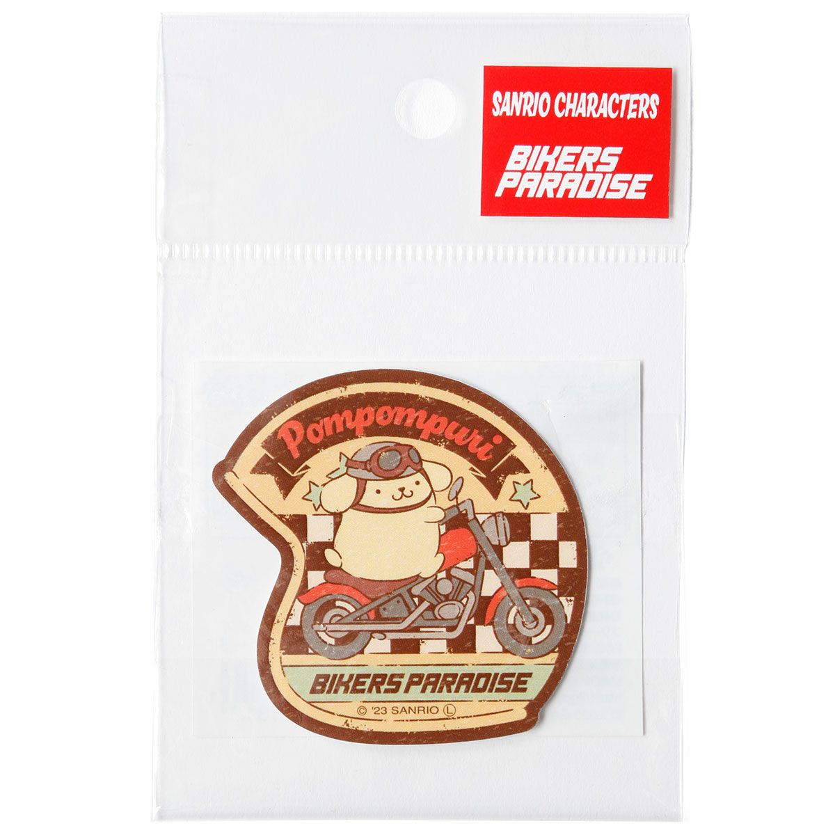 サンリオ｜ヘルメット型ステッカーS｜ステッカー｜ポムポムプリン