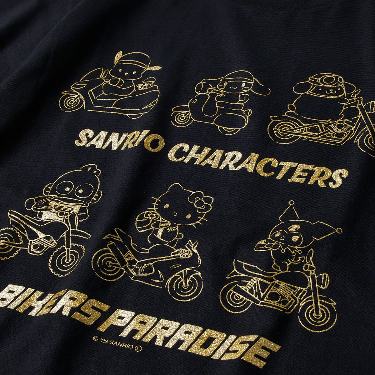 サンリオ｜Tシャツ（総柄）｜ブラック