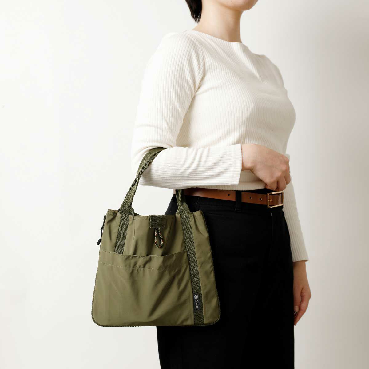 WARP｜トランスフォーム ミニ トートバッグ｜トートバッグ｜カーキ