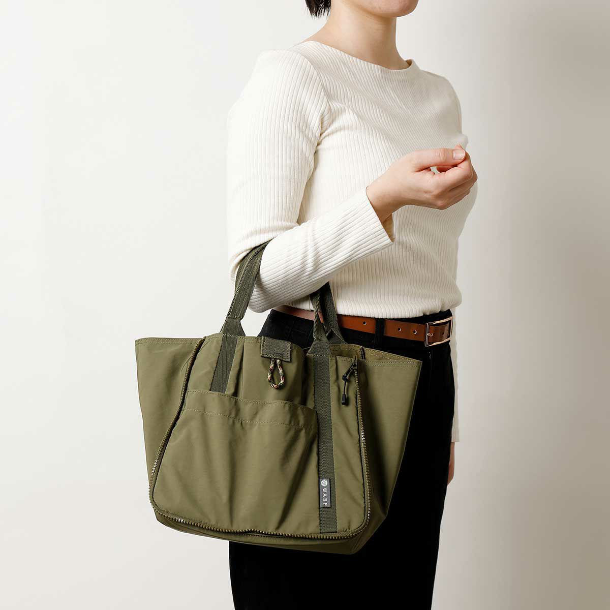 WARP｜トランスフォーム ミニ トートバッグ｜トートバッグ｜カーキ