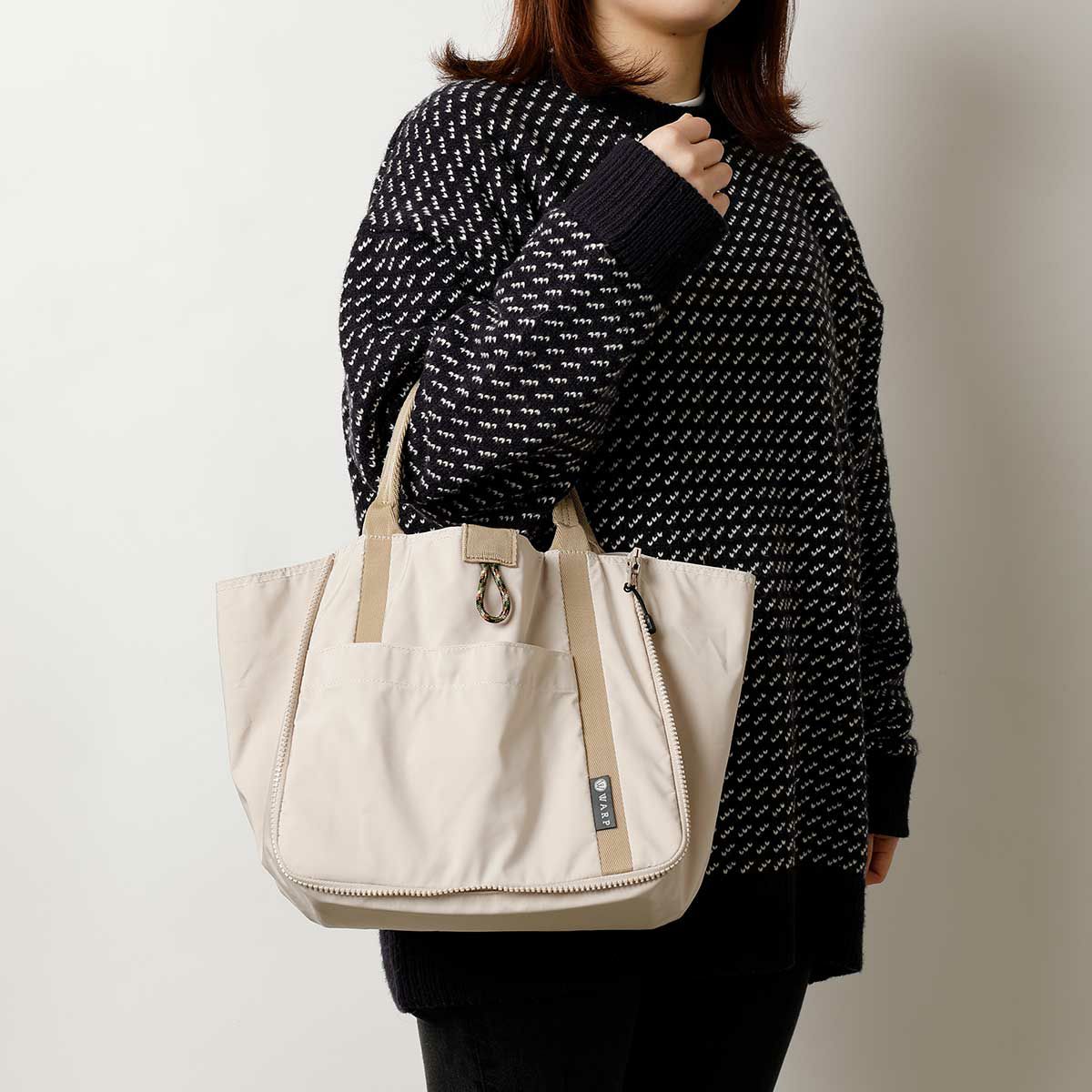 WARP｜トランスフォーム ミニ トートバッグ｜トートバッグ｜ライトベージュ