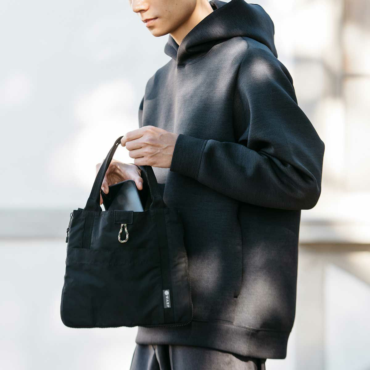 WARP｜トランスフォーム ミニ トートバッグ｜トートバッグ｜ブラック