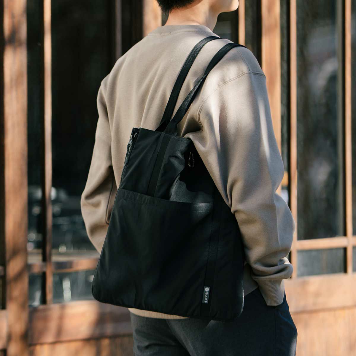 WARP｜トランスフォーム トートバッグ｜ブラック