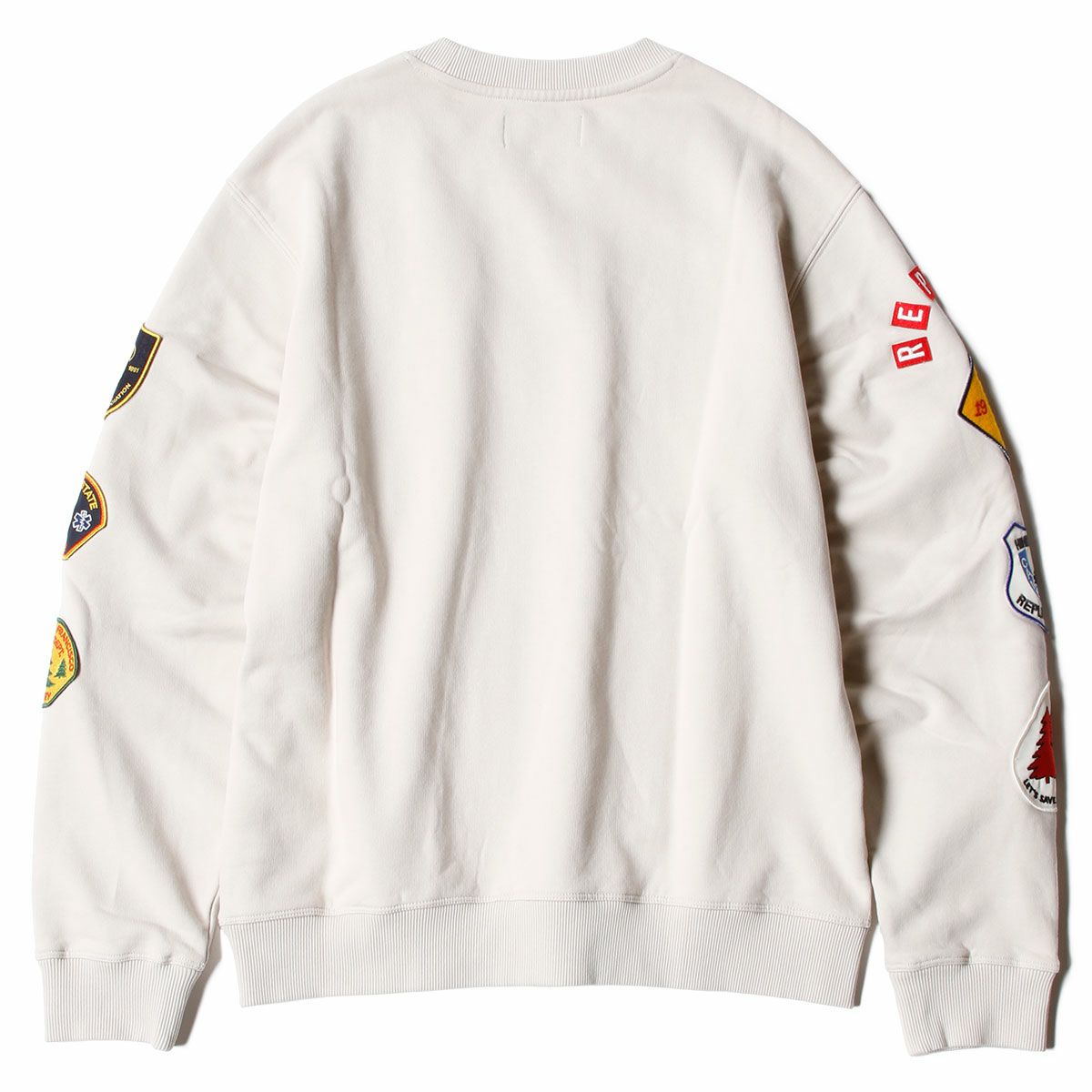 Replay｜ワッペン スリーブ スウェットシャツ｜ベージュ