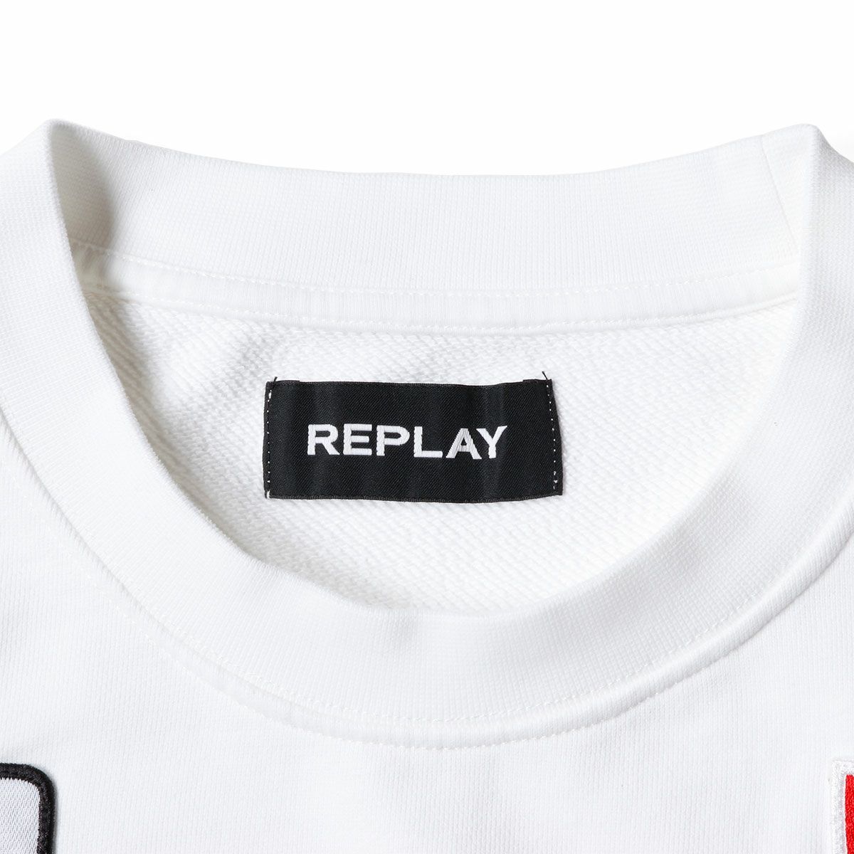 Replay｜ワッペン スウェットシャツ｜ホワイト