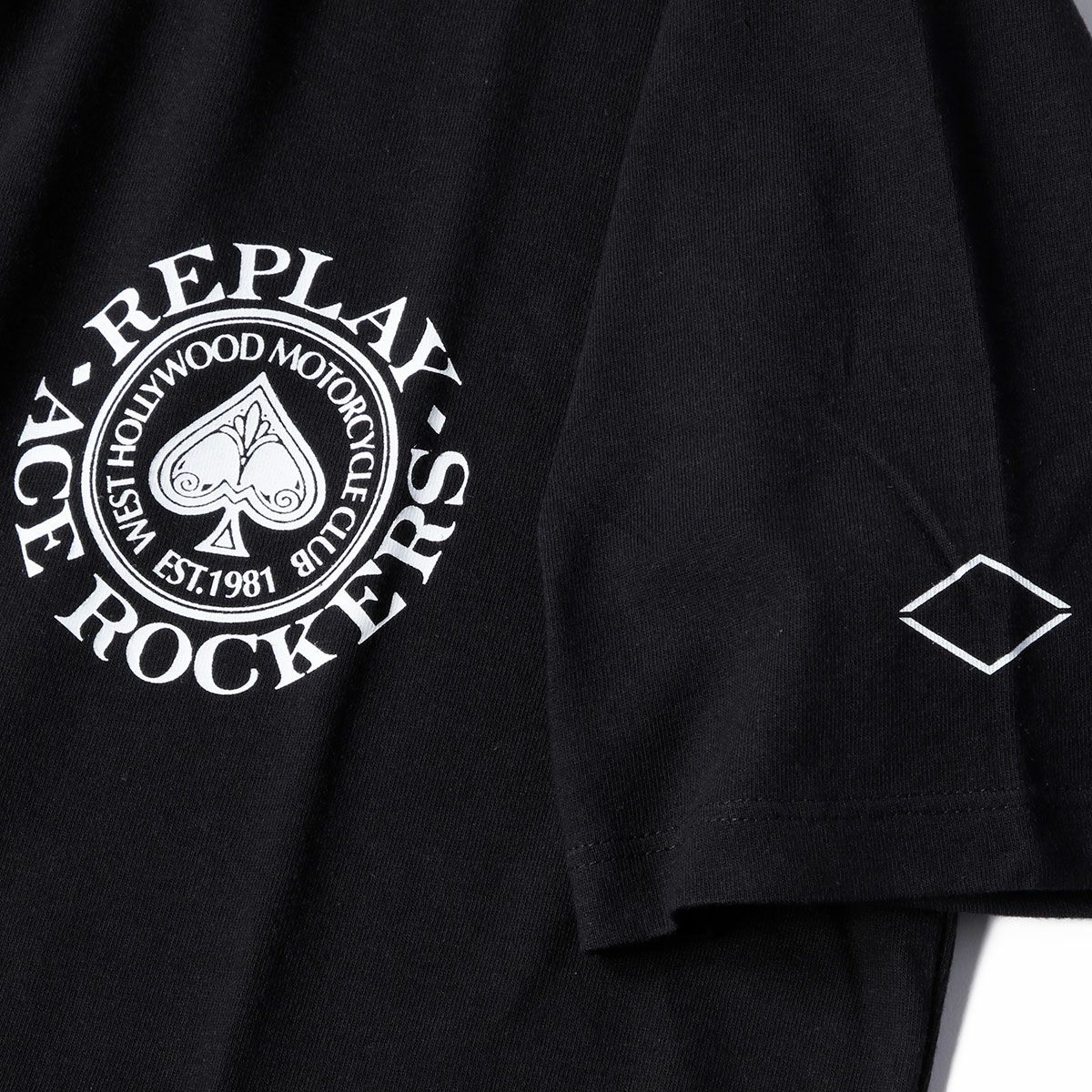 Replay｜モーターサイクル クラブ Tシャツ｜ブラック