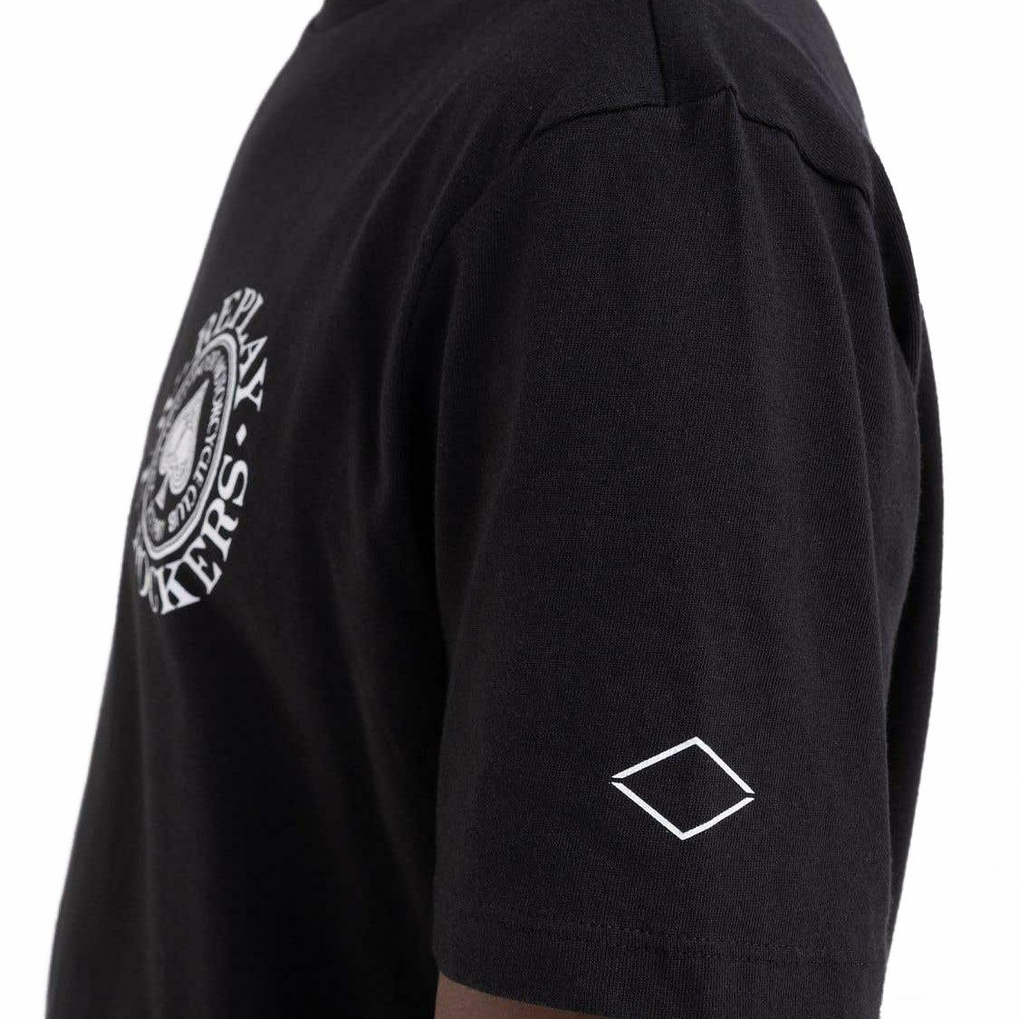 Replay｜モーターサイクル クラブ Tシャツ｜ブラック｜モデル着用