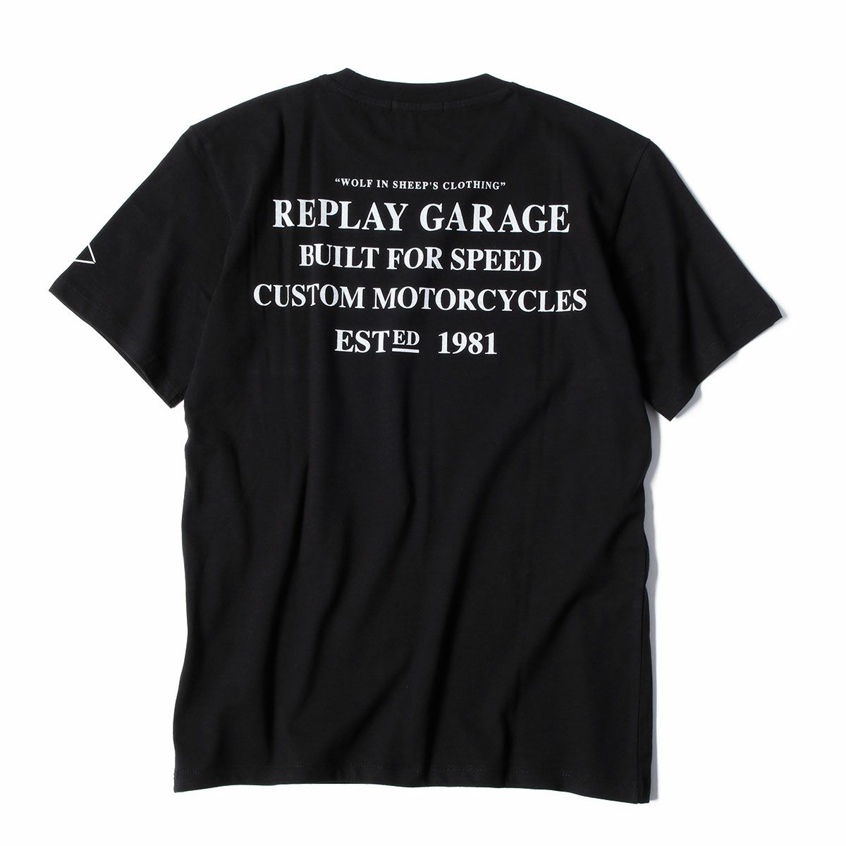 Replay｜モーターサイクル プリント Ｔシャツ｜ブラック
