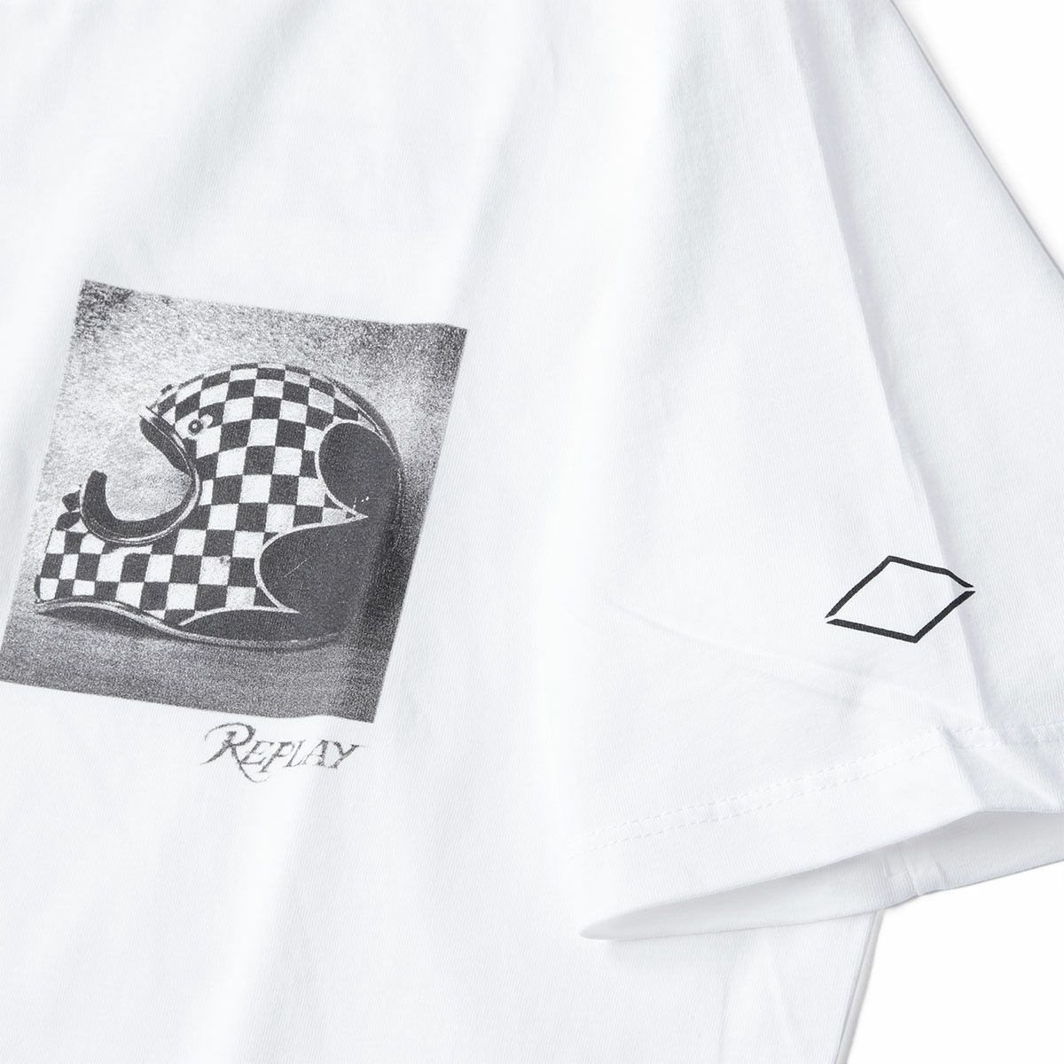Replay｜モーターサイクル プリント Ｔシャツ｜ホワイト