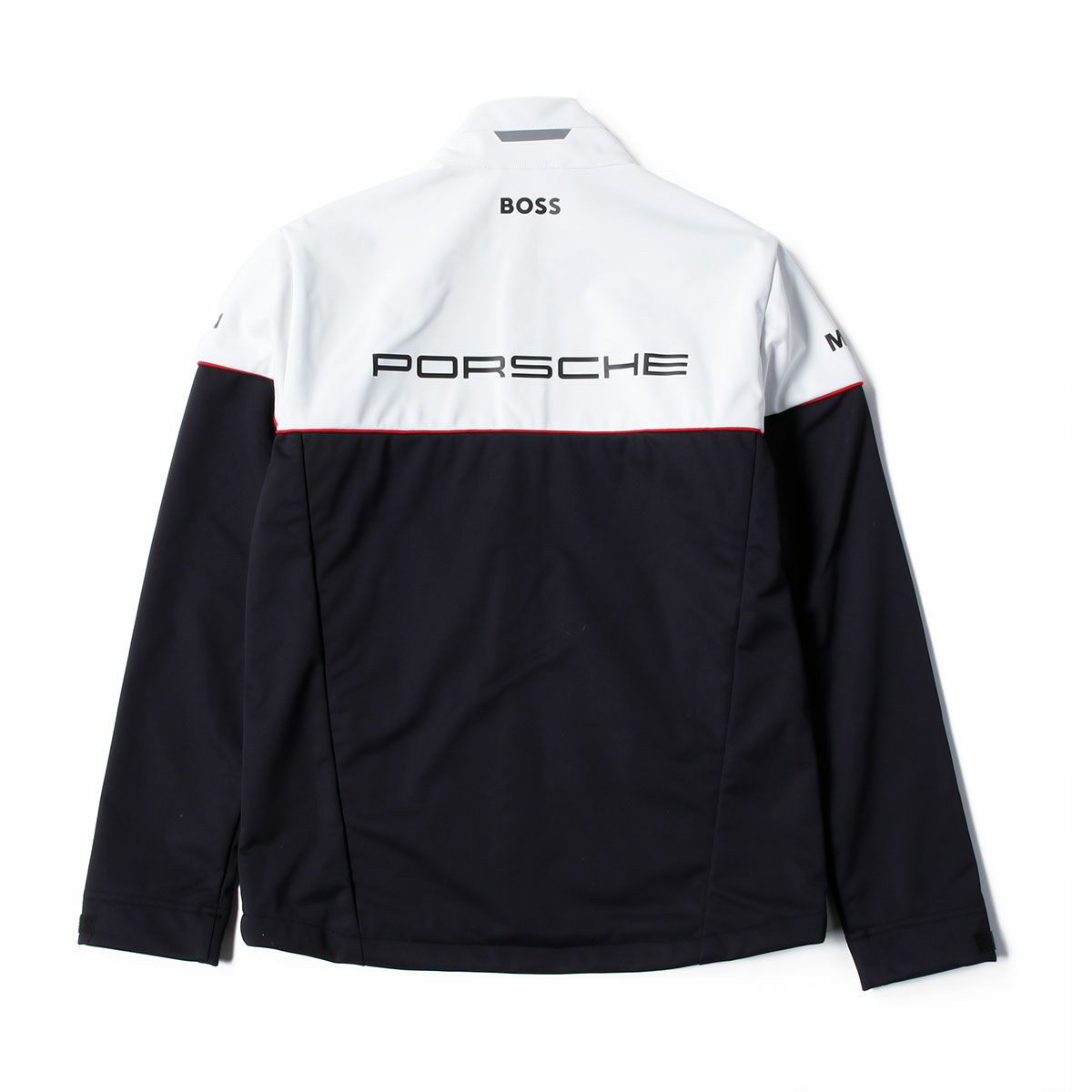 PORSCHE｜ポルシェ RP チーム ソフトシェル ジャケット｜アウター｜ブラック×ホワイト