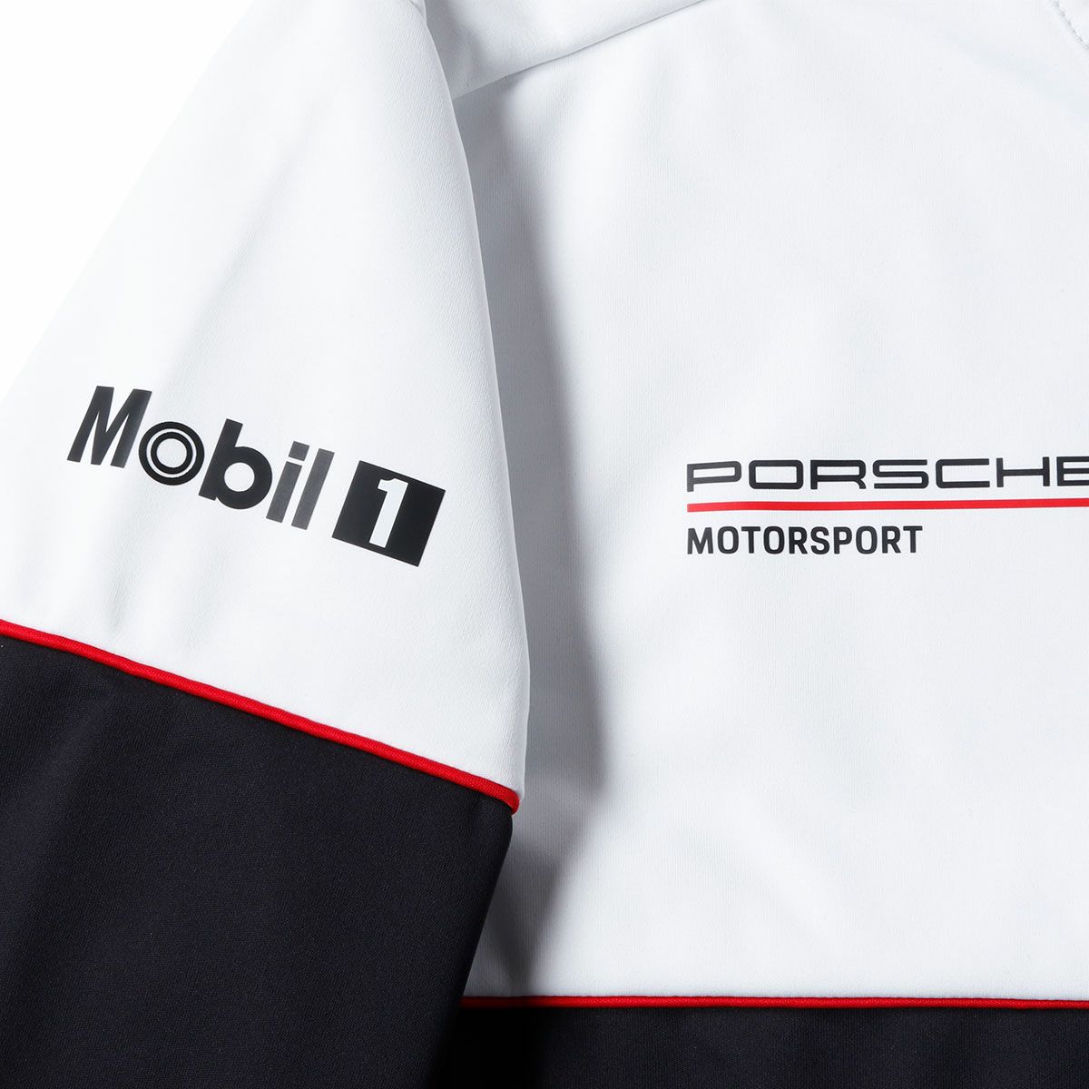 PORSCHE｜ポルシェ RP チーム ソフトシェル ジャケット｜アウター｜ブラック×ホワイト