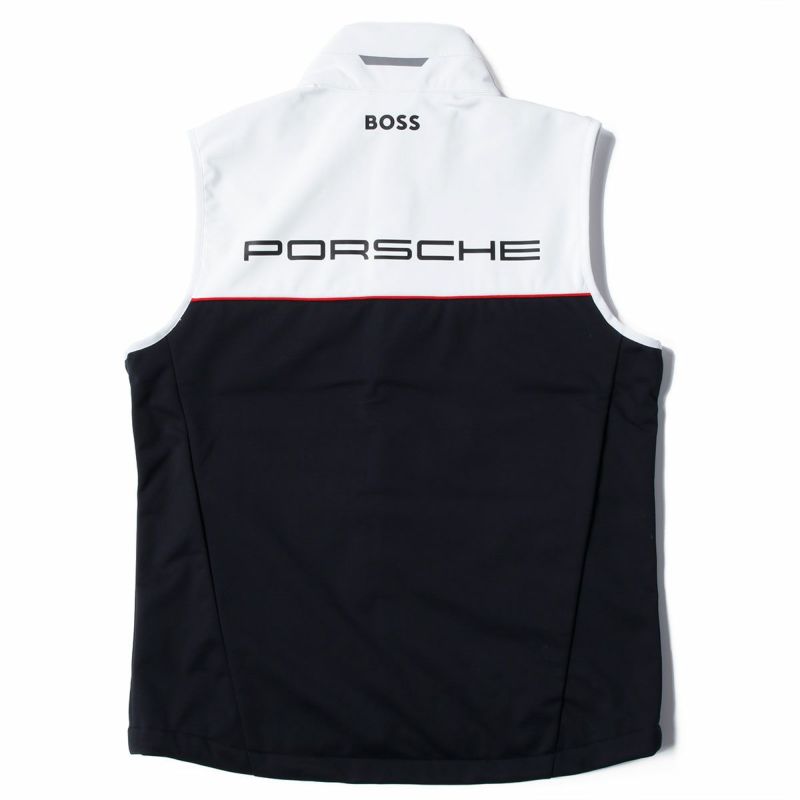 PORSCHE｜ポルシェ RP チーム ジレ｜ベスト｜ブラック×ホワイト