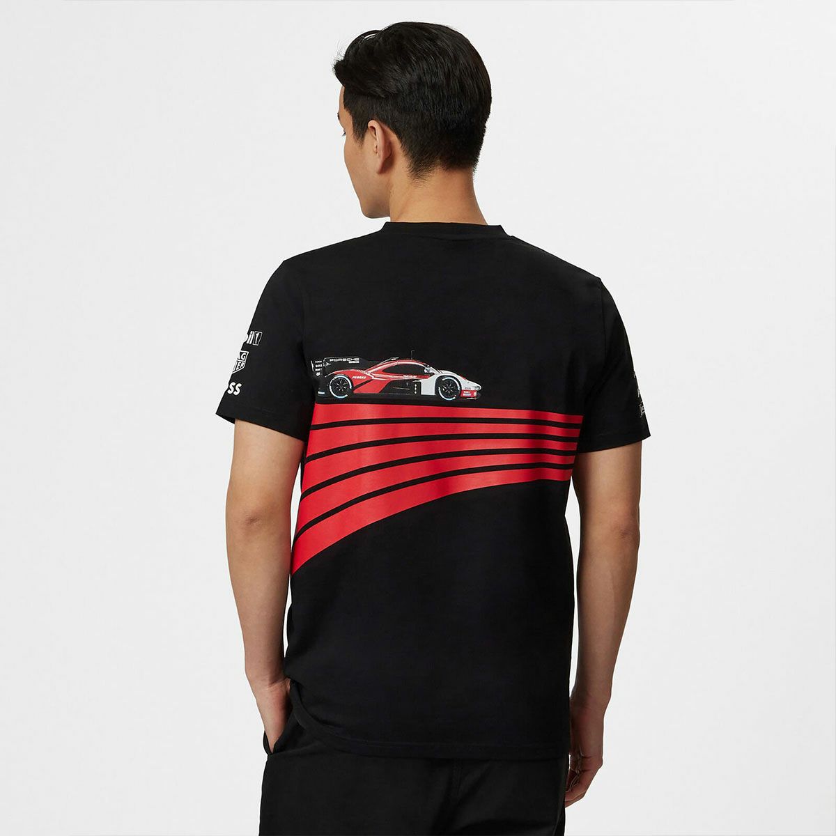 PORSCHE｜ポルシェ ペンスキー FW Tシャツ｜ブラック｜モデル着用