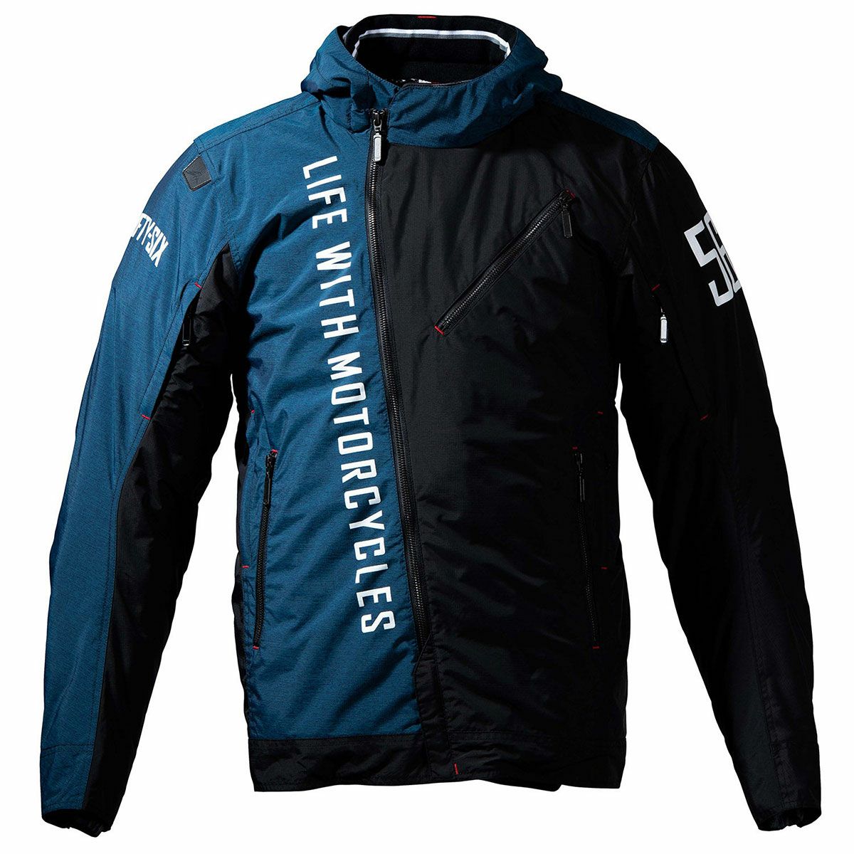 56design｜スラッシュ ジャケット｜ファブリック｜ブラック×インディゴブルー