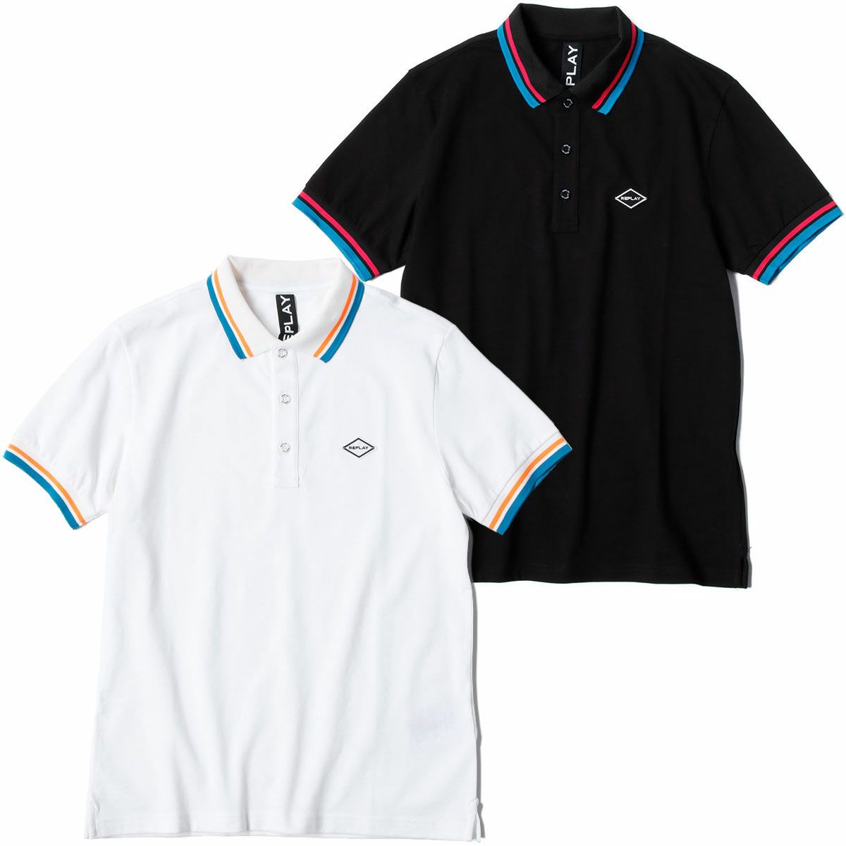 Replay｜コントラストカラーエッジ ポロシャツ｜