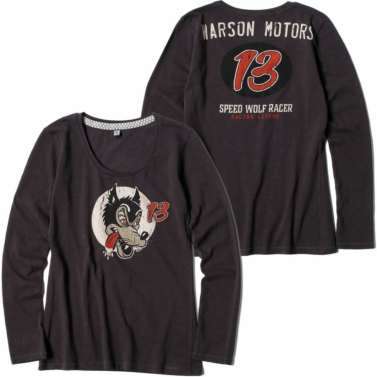 Warson Motors｜スピードウルフ ロングスリーブ Tシャツ レディ｜