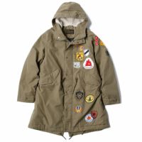 Replay｜フーディ パッチコート｜ファブリック