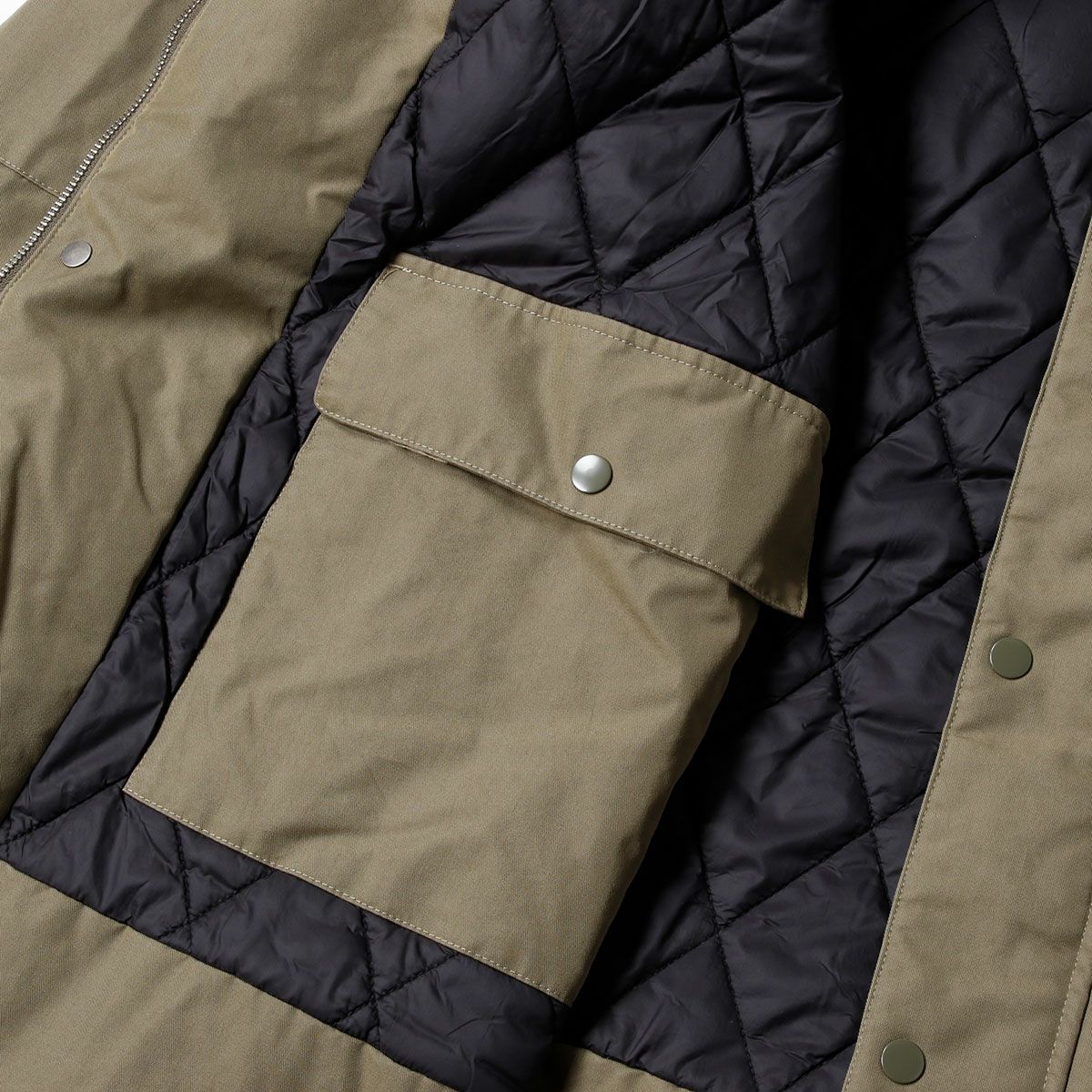 Replay｜フーディ パッチコート｜ファブリック｜アーミーグリーン