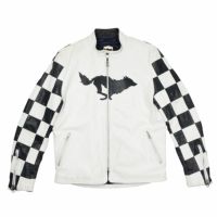 El Solitario｜クラーケン ストリート レーシング ジャケット｜レザー｜ホワイト×ブラック