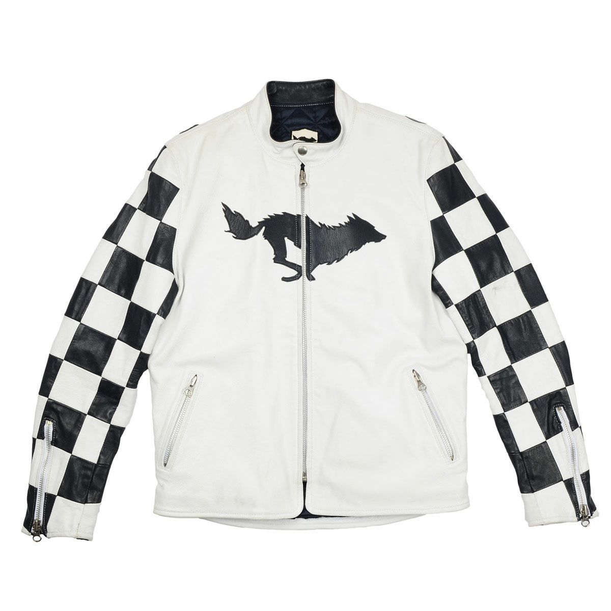 El Solitario｜クラーケン ストリート レーシング ジャケット｜レザー｜ホワイト×ブラック