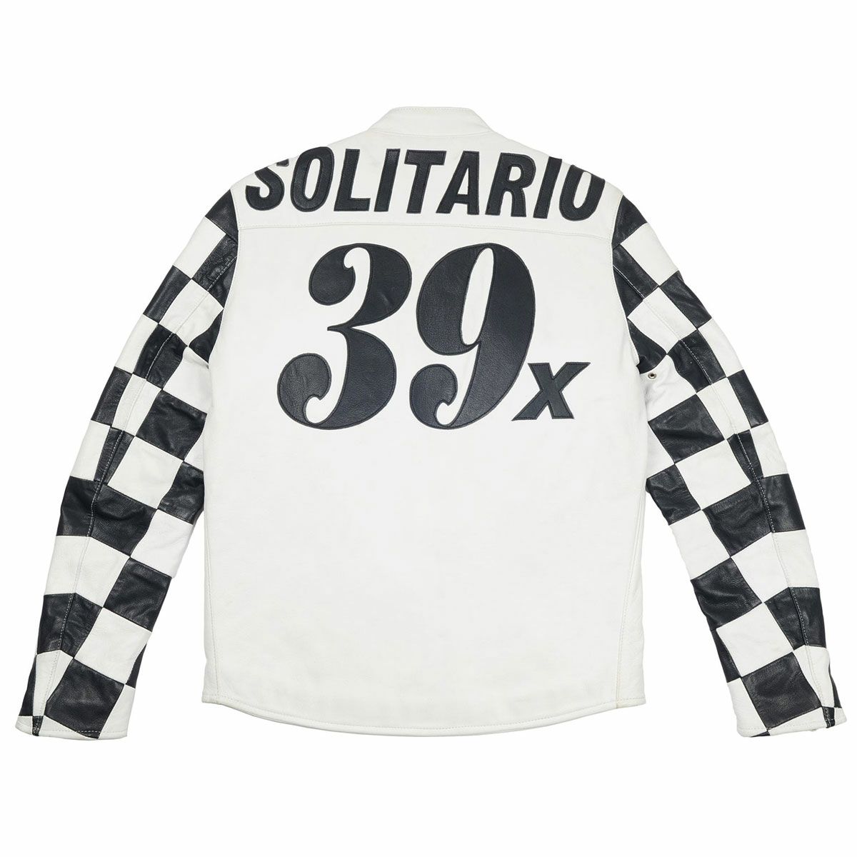 El Solitario｜クラーケン ストリート レーシング ジャケット｜レザー｜ホワイト×ブラック