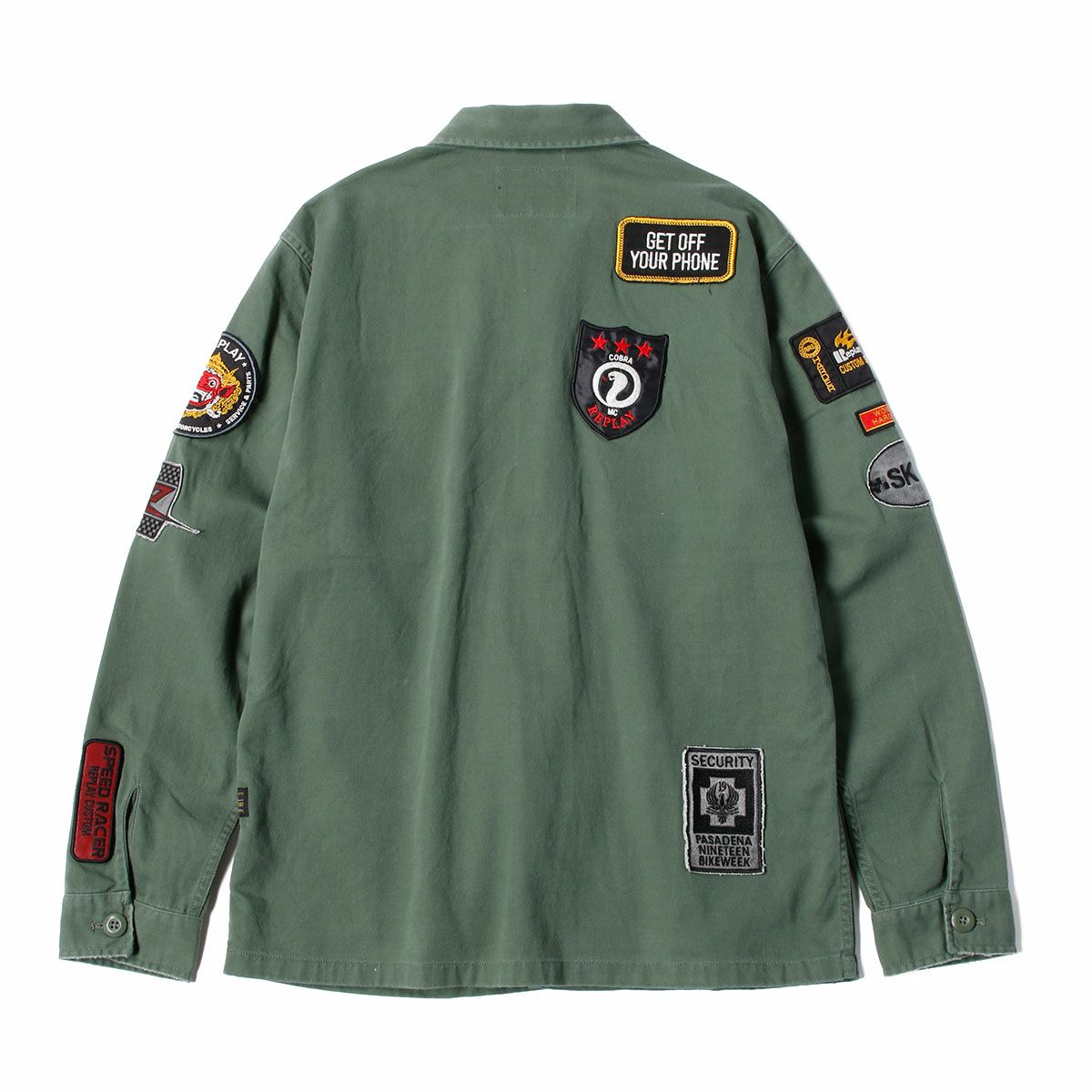 Replay｜レーサーパッチシャツ｜オリーブ