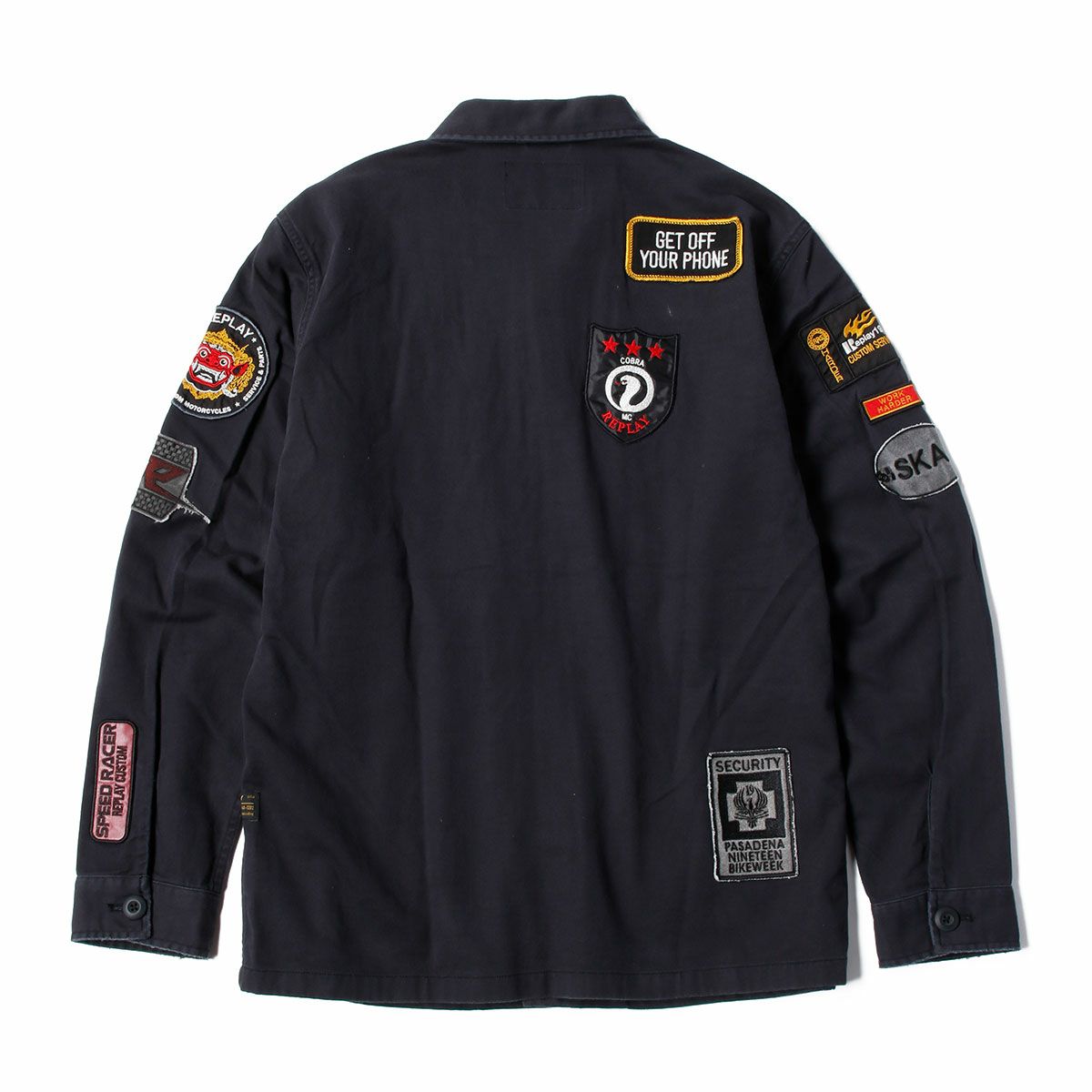 Replay｜レーサーパッチシャツ｜チャコール