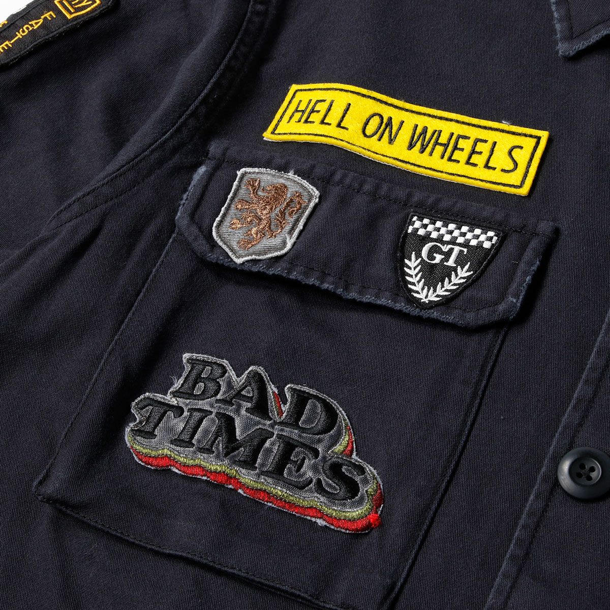 Replay｜レーサーパッチシャツ｜チャコール