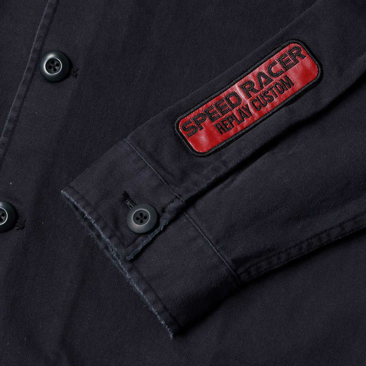 Replay｜レーサーパッチシャツ｜チャコール