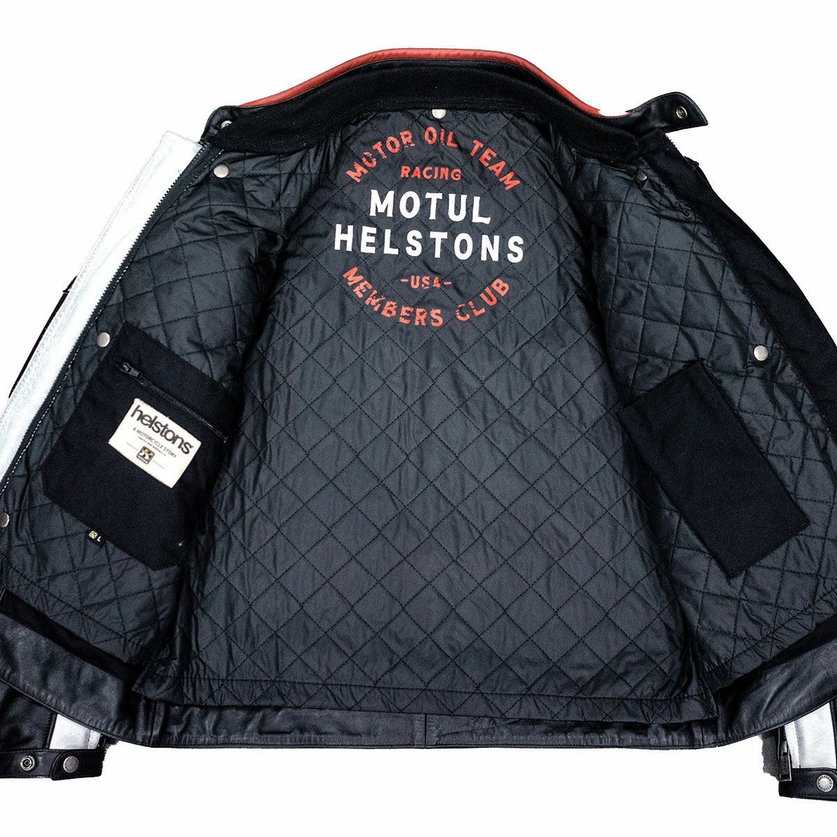 helstons｜ジェイ レザー ジャケット｜ホワイト×ブラック