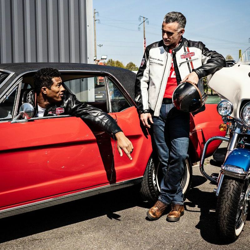 helstons｜ジェイ レザー ジャケット｜モデル着用helstons｜ジェイ レザー ジャケット｜モデル着用