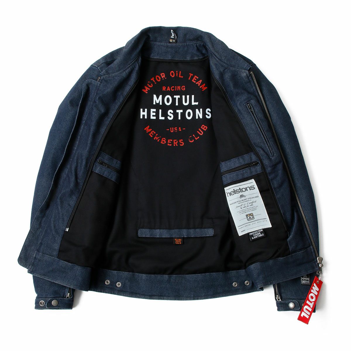 helstons｜メカニック デニム ジャケット｜ファブリック｜ブルー