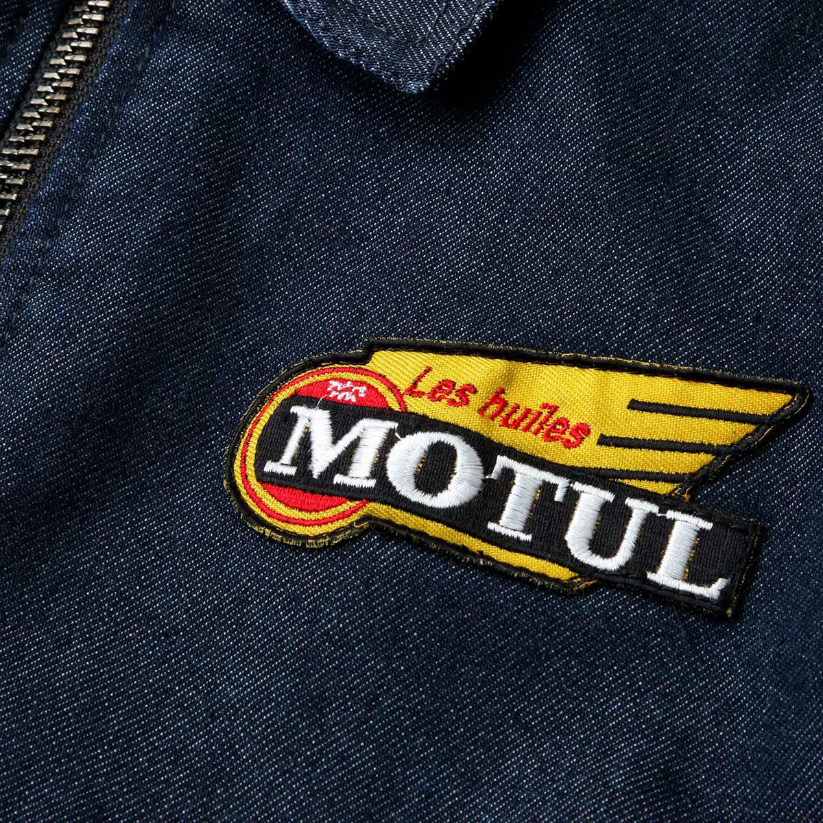 helstons｜メカニック デニム ジャケット｜ファブリック｜ブルー